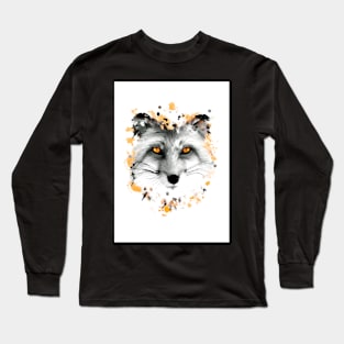 Fox with orange eyes Long Sleeve T-Shirt